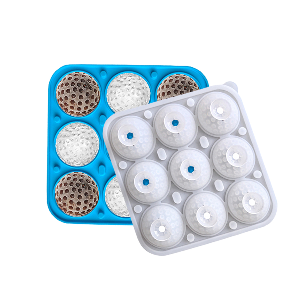 뚜껑이 있는 9캐비티 골프 공 아이스 하키 실리콘 몰드 - Ice Mold Sphere 리뷰 및 가격